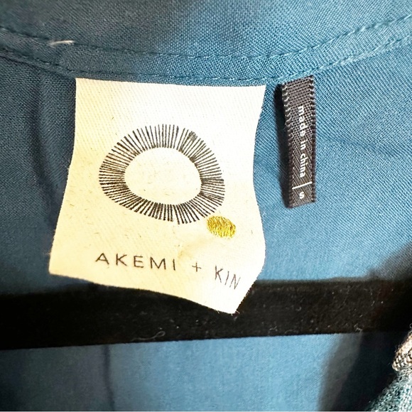 Anthropologie Womens Akemi Kin Plaid Lucie Long Tunic Top Soft Rayon Wool Blouse - Picture 4 of 10